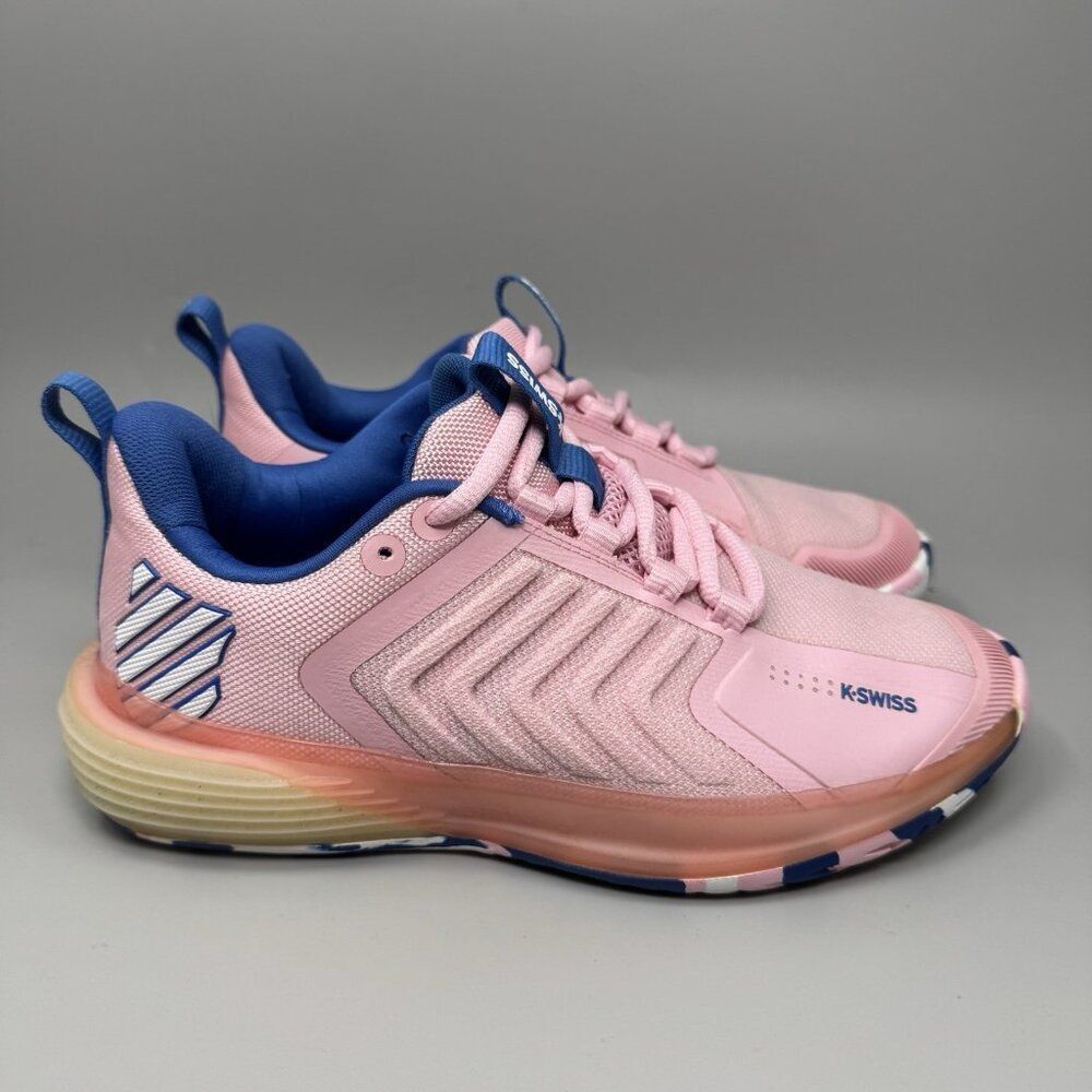 K-Swiss Ultrashot Womens Size 7.5 Pink Blue Athletic Tennis Shoes Sneakers